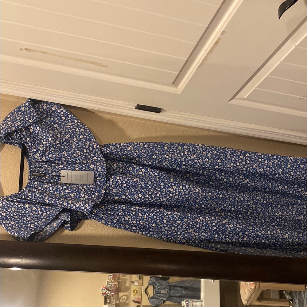 Amazon Blue Floral Maxi Dress